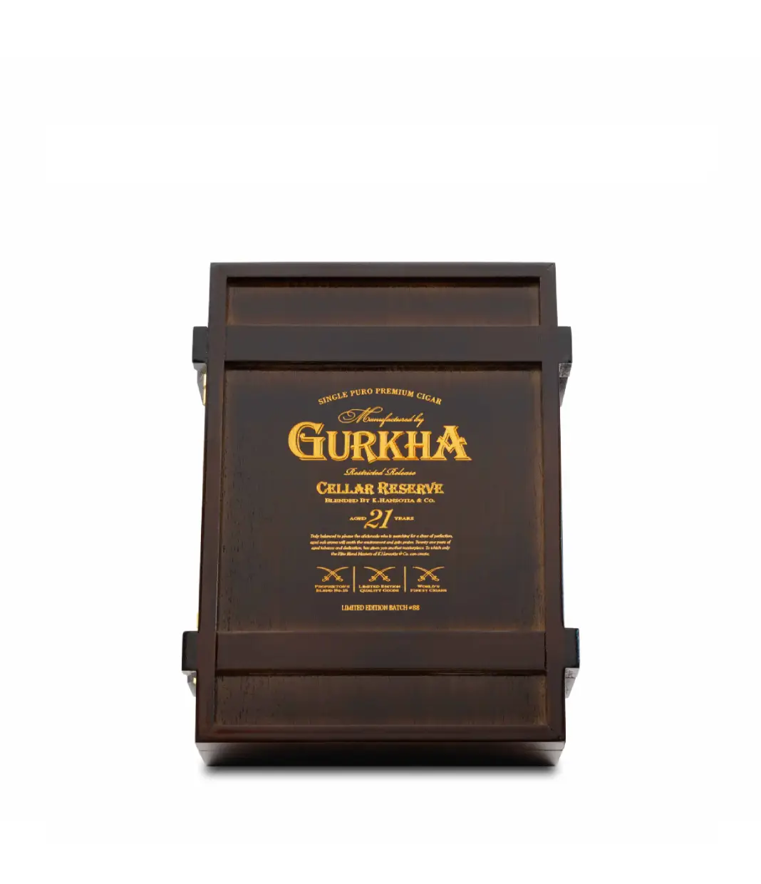 Gurkha Cellar Reserve 21 Year Hedonism Cigar Box View 3 from AuCigars, premium Cuban cigar