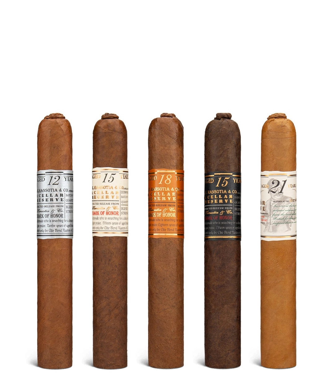 Gurkha Cellar Reserve Ashtray Sampler Box of 5 from AuCigars, premium Cuban cigar.