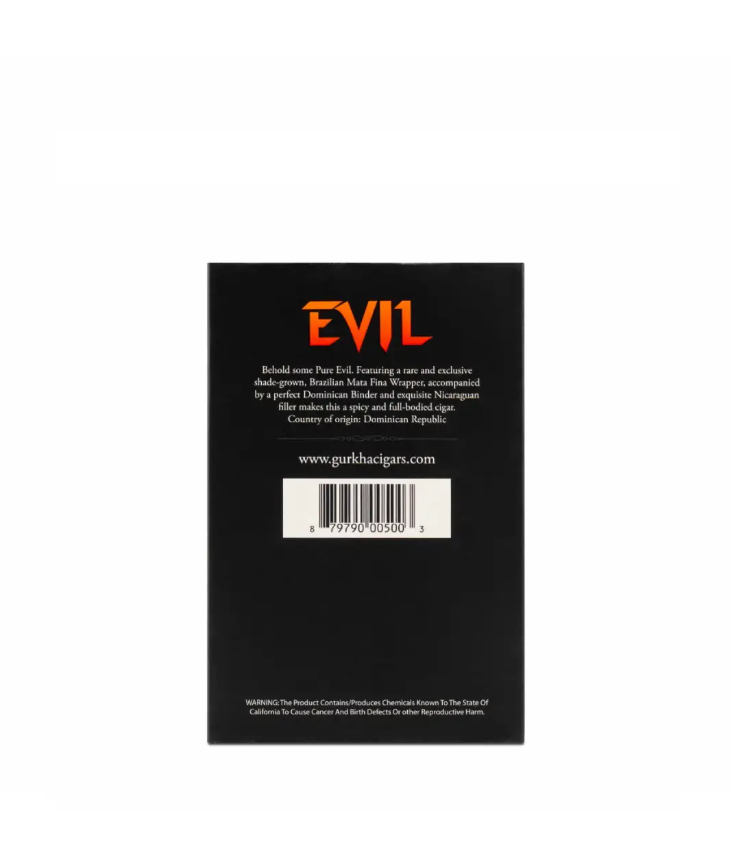 Gurkha Evil Robusto Sampler Packs Cigar Box View 2 from AuCigars, premium Cuban cigar