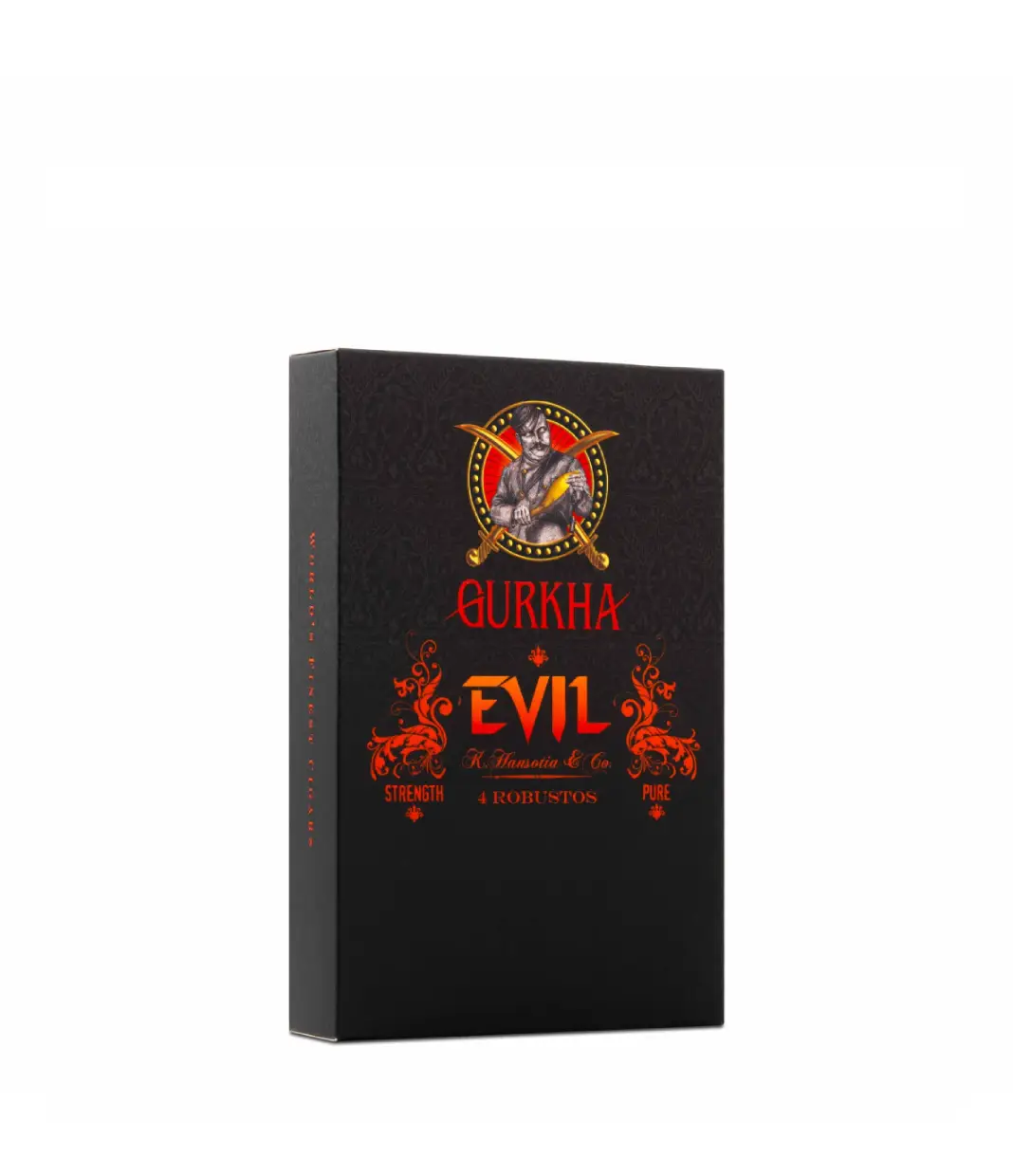 Gurkha Evil Robusto Sampler Packs Cigar Box View 3 from AuCigars, premium Cuban cigar