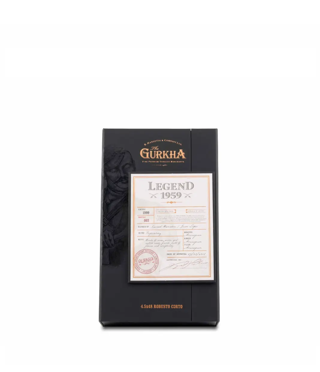 Gurkha Havana Legend Robusto Corto Cigar Box View 3 from AuCigars, premium Cuban cigar