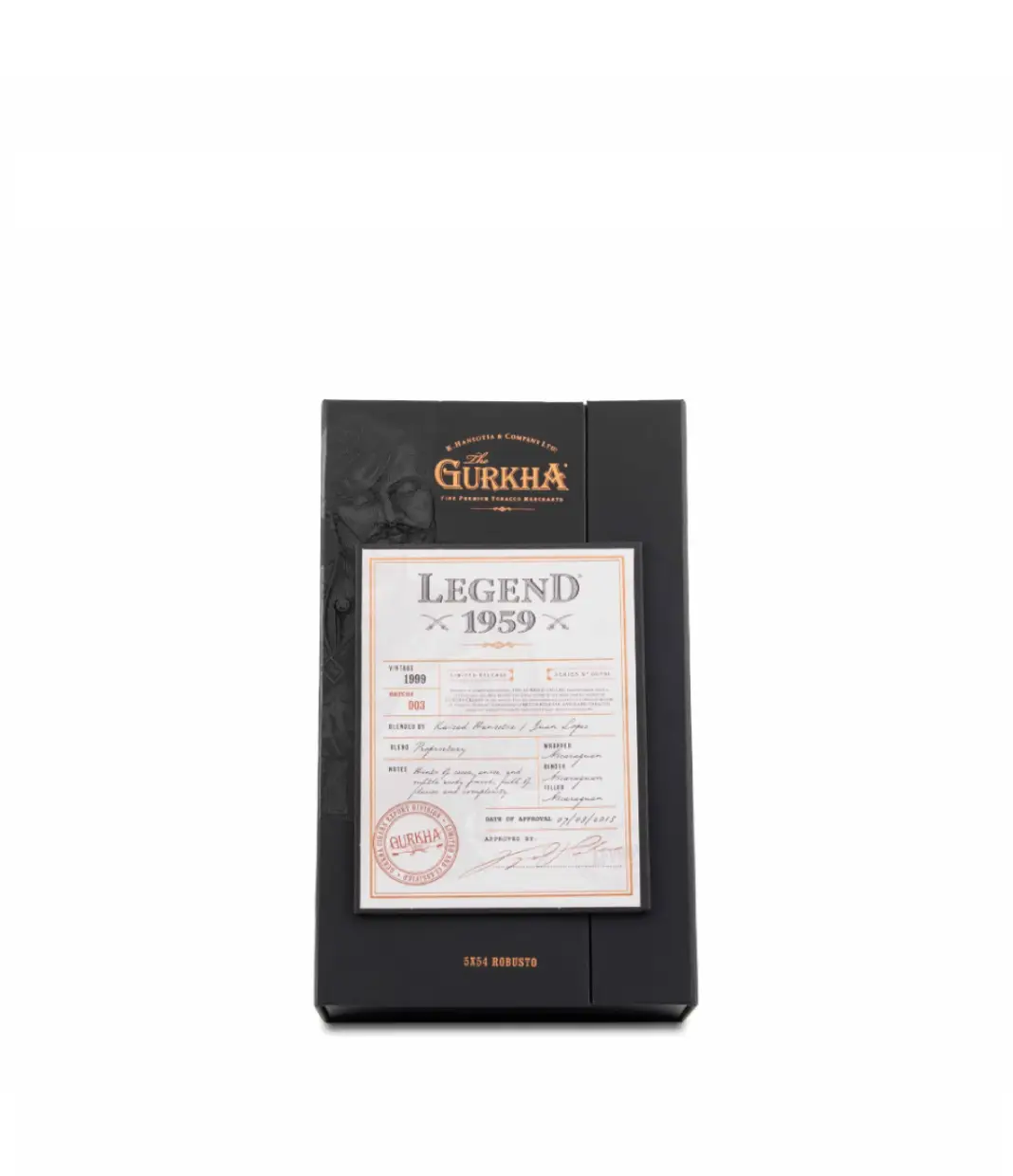 Gurkha Havana Legend Robusto Cigar Box View 3 from AuCigars, premium Cuban cigar
