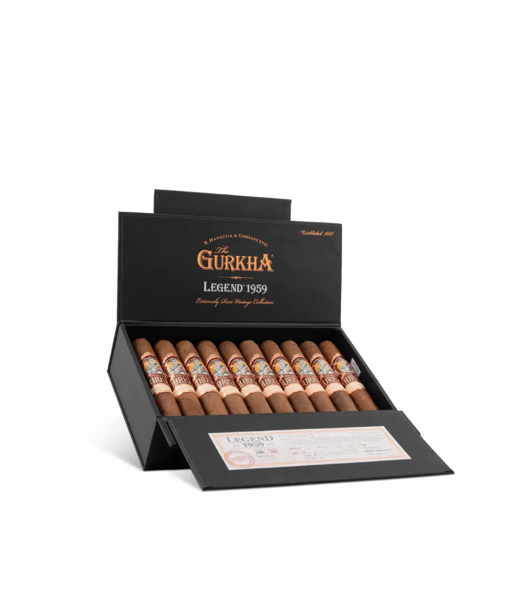 Gurkha Havana Legend Robusto Cigar Box of 20 close-up from AuCigars, premium Cuban cigar