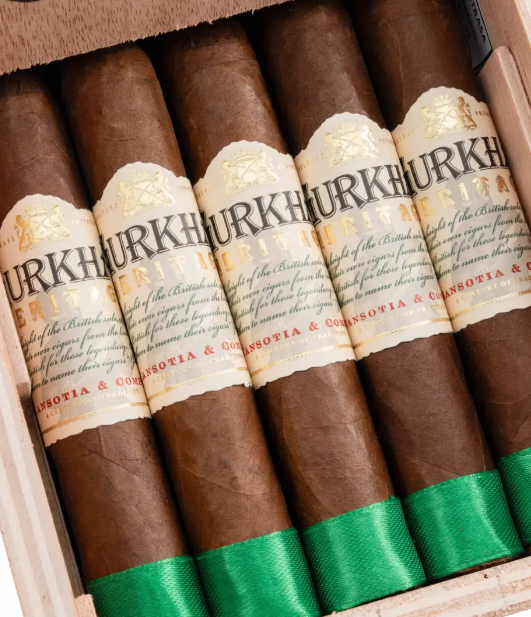 Gurkha Heritage Natural Robusto Corto Cigar Box View 4 from AuCigars, premium Cuban cigar