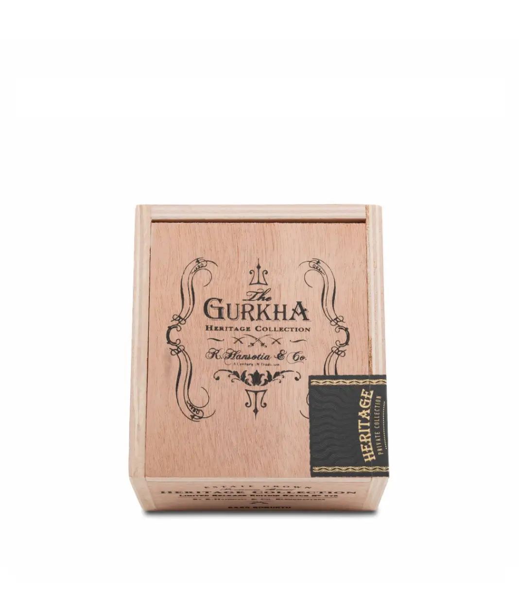 Gurkha Heritage Natural Robusto Cigar Box View 3 from AuCigars, premium Cuban cigar