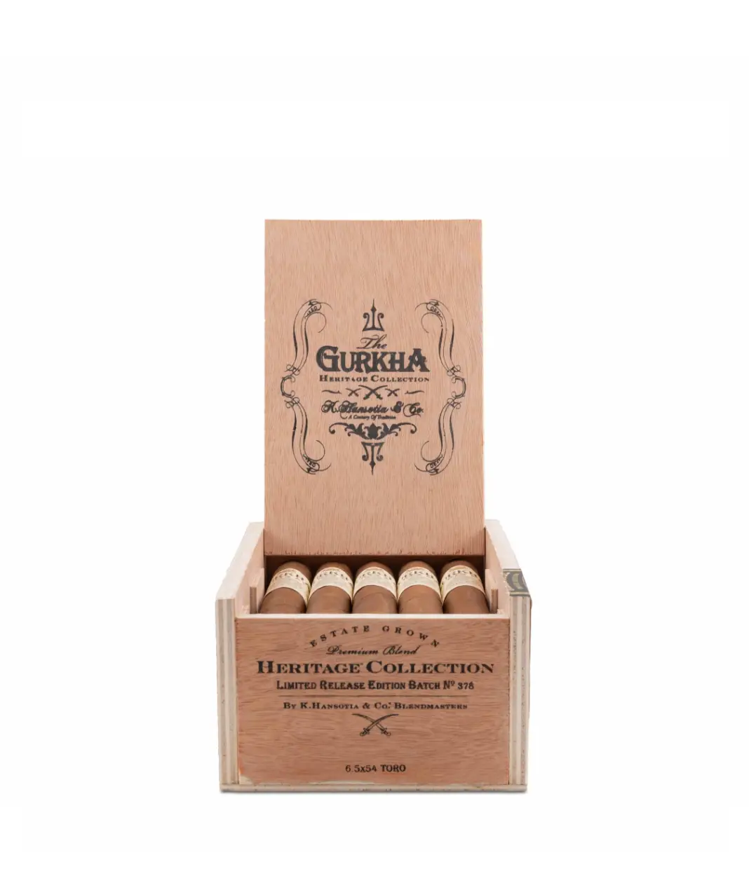 Gurkha Heritage Natural Toro Cigar Box View 3 from AuCigars, premium Cuban cigar