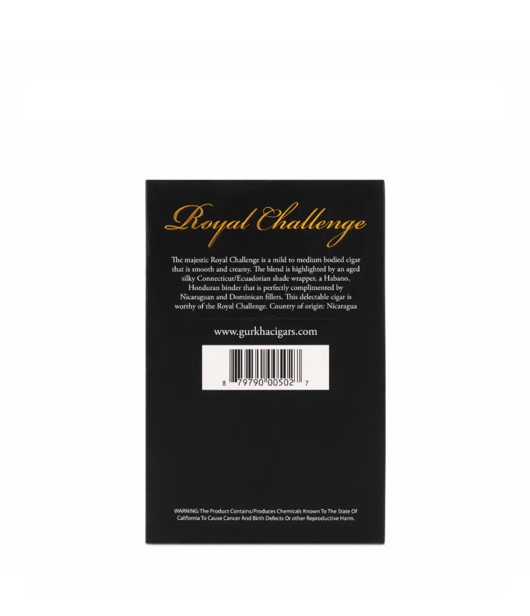 Gurkha Royal Challenge Natural Robusto Sampler Packs Cigar Box View 2 from AuCigars, premium Cuban cigar