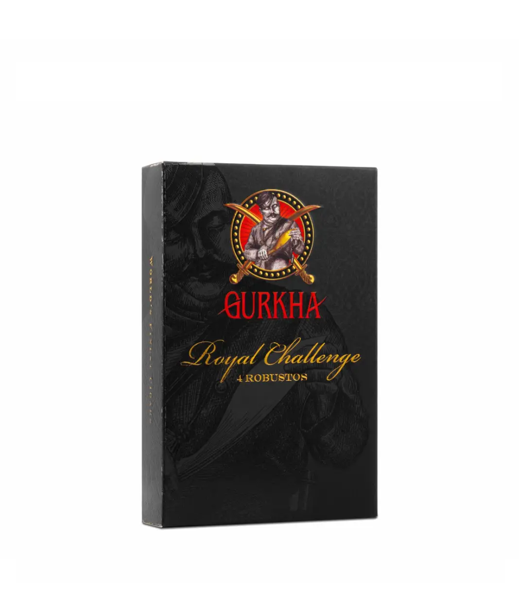 Gurkha Royal Challenge Natural Robusto Sampler Packs Cigar Box View 3 from AuCigars, premium Cuban cigar