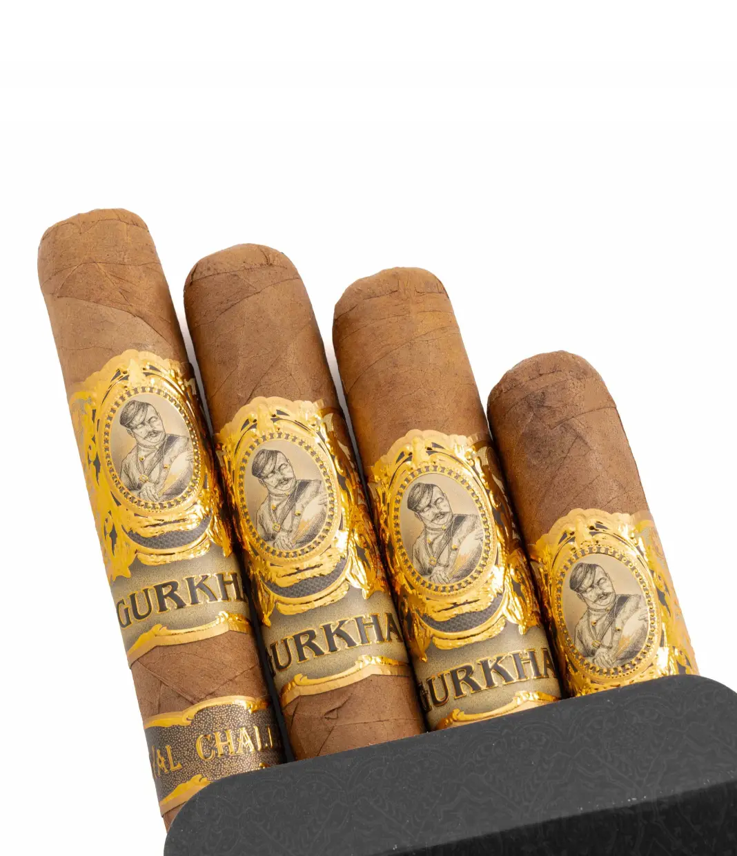 Gurkha Royal Challenge Natural Robusto Sampler Packs Cigar Box View 4 from AuCigars, premium Cuban cigar