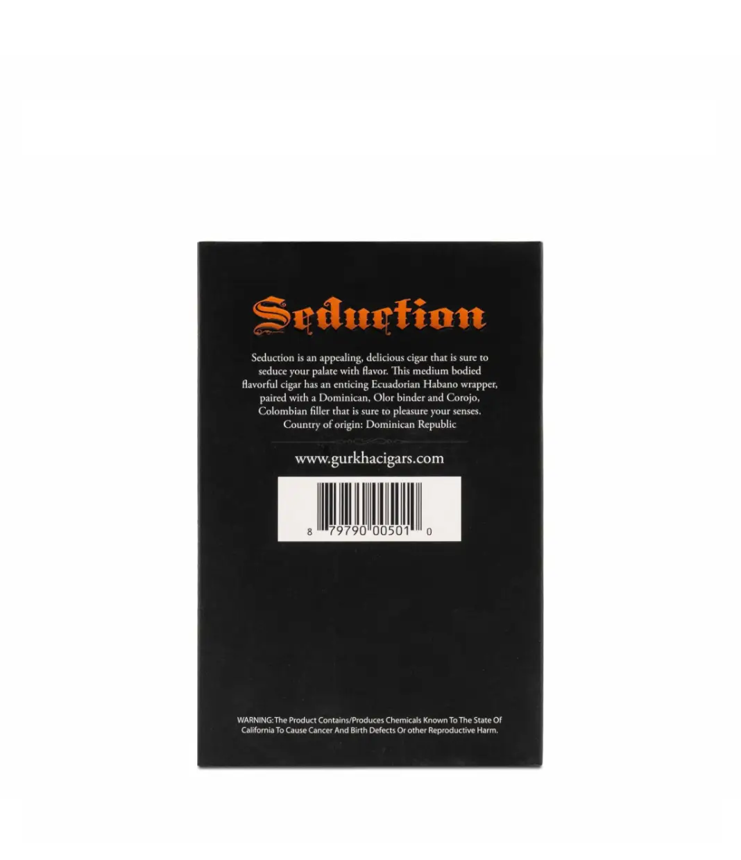 Gurkha Seduction Robusto Sampler Packs Cigar Box View 2 from AuCigars, premium Cuban cigar