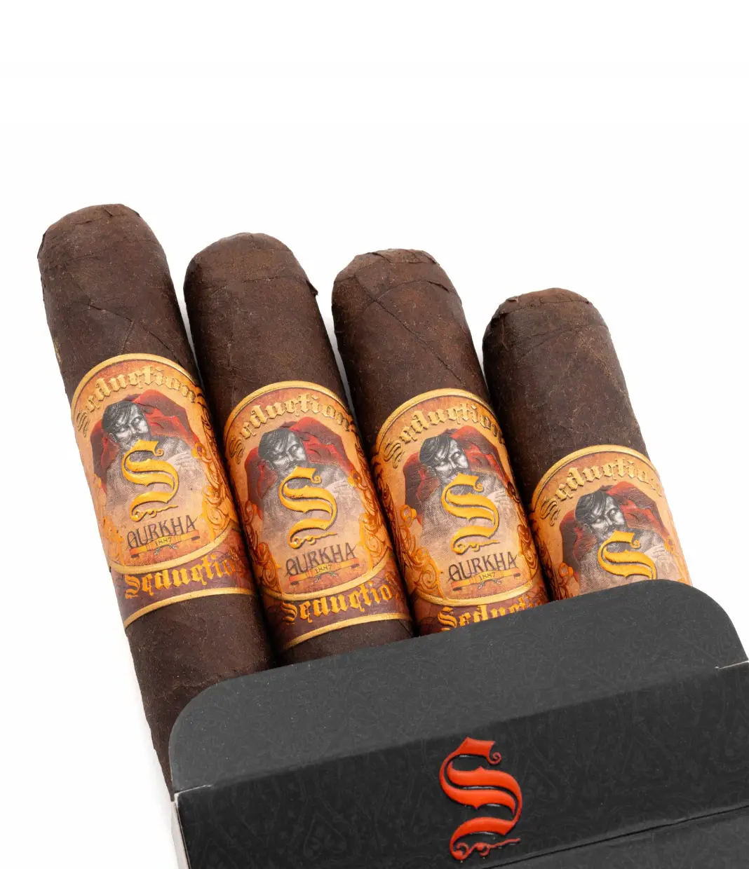 Gurkha Seduction Robusto Sampler Packs Cigar Box View 4 from AuCigars, premium Cuban cigar