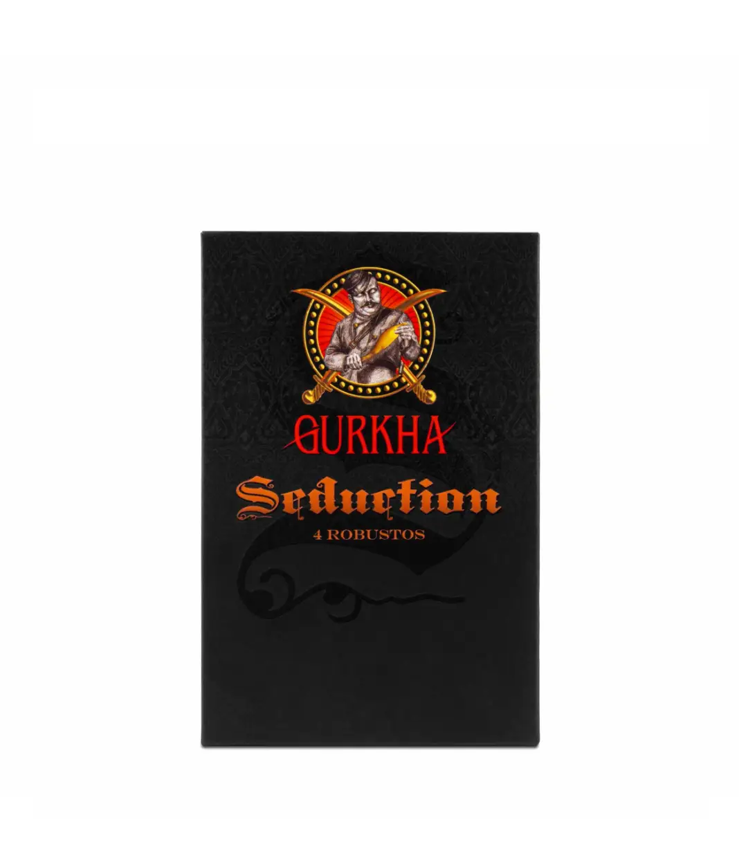 Gurkha Seduction Robusto Sampler Packs Cigar Box of 2 X 4 close-up from AuCigars, premium Cuban cigar