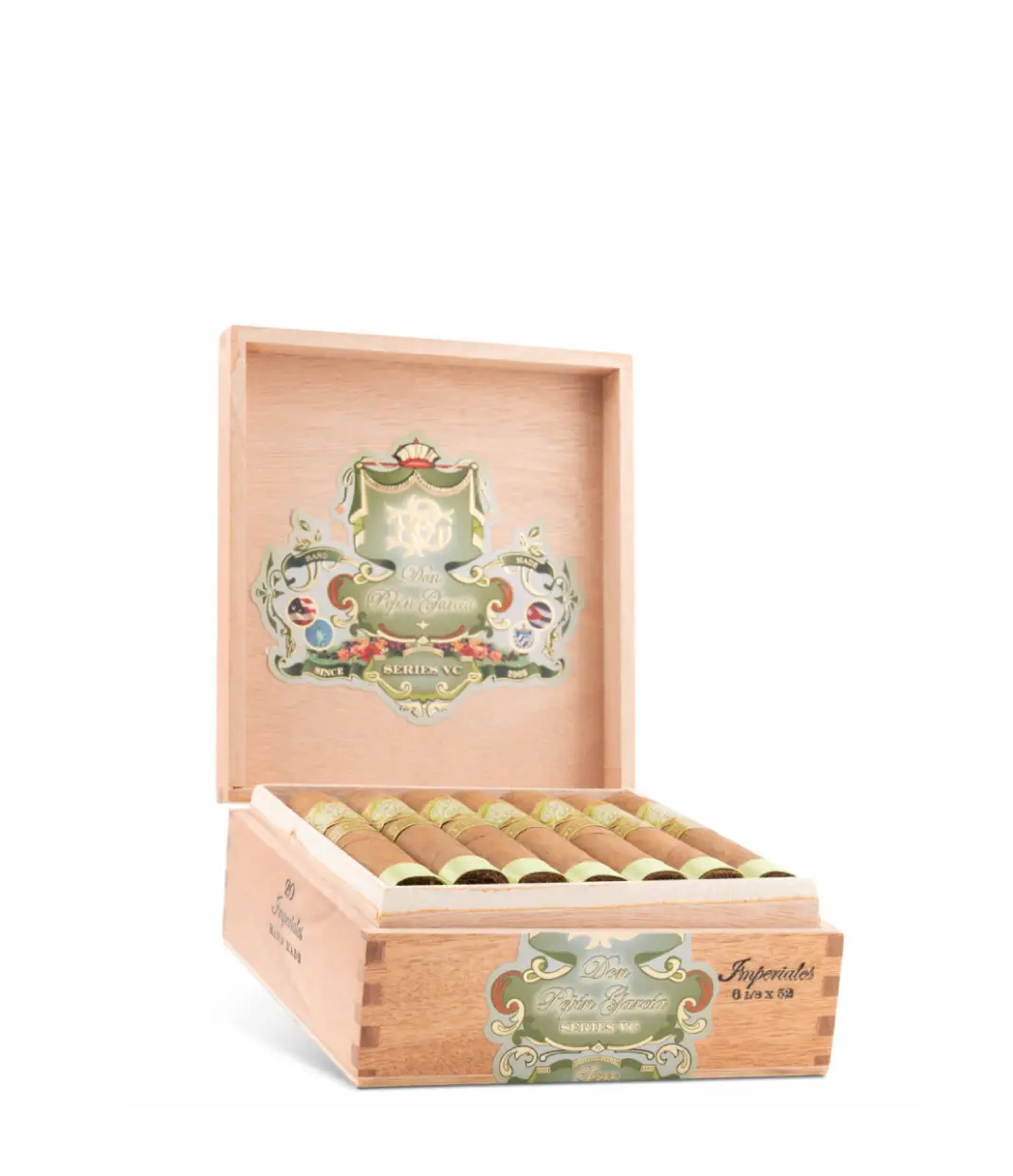 My Father Don Pepin Garcia Vegas Cubanas Imperiales Cigar Box of 20 close-up from AuCigars, premium Cuban cigar