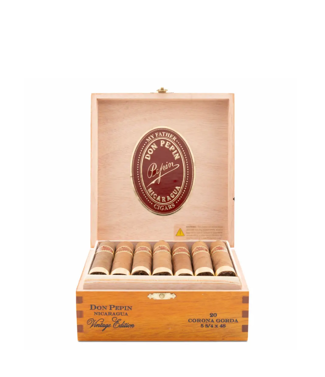 My Father Don Pepin Vintage Edition Corona Gorda Cigar Box View 3 from AuCigars, premium Nicaraguan cigar