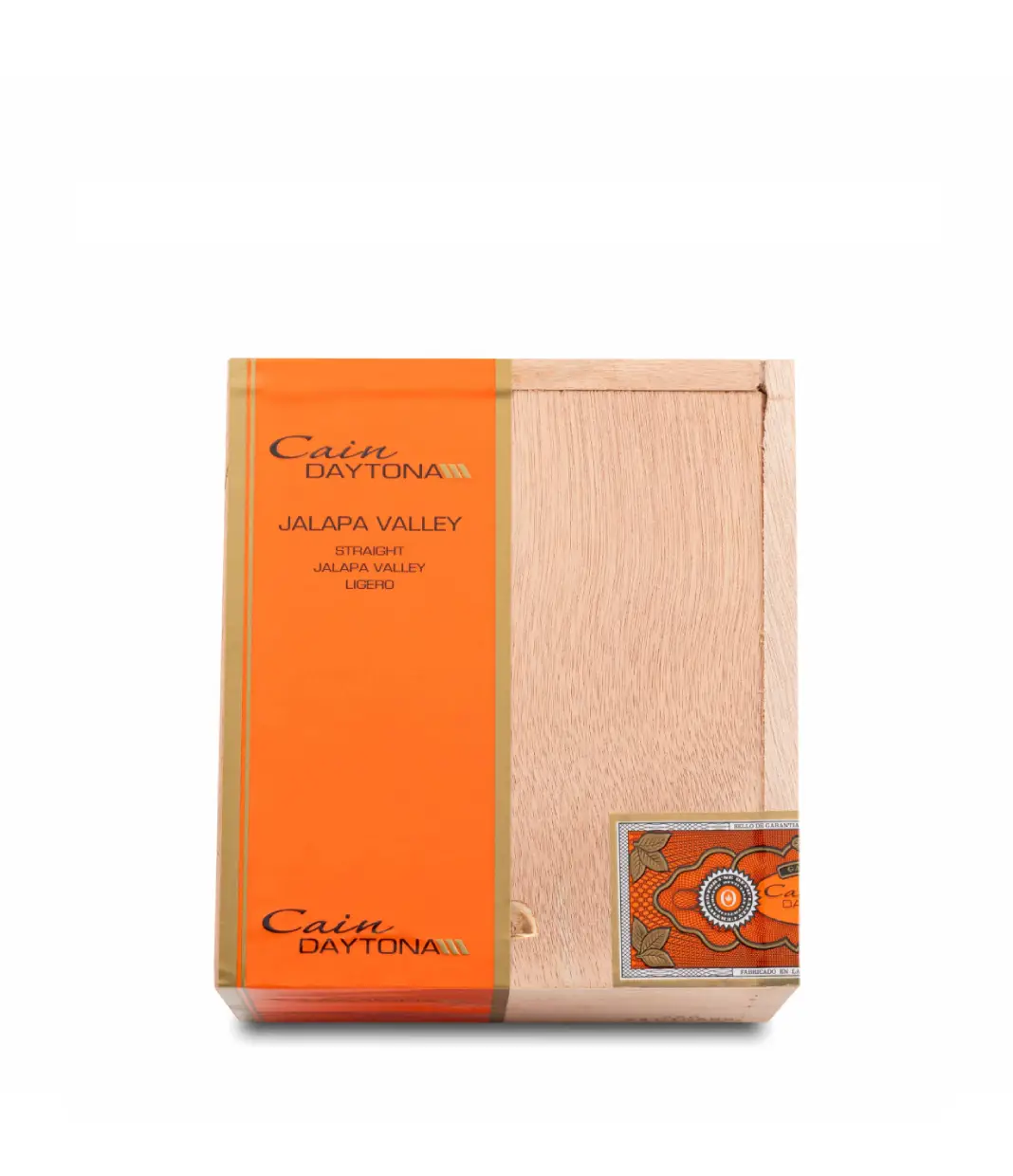 Oliva Cain Daytona Straight Jalapa Valley Ligero F550 Robusto Cigar Box View 2 from AuCigars, premium Cuban cigar