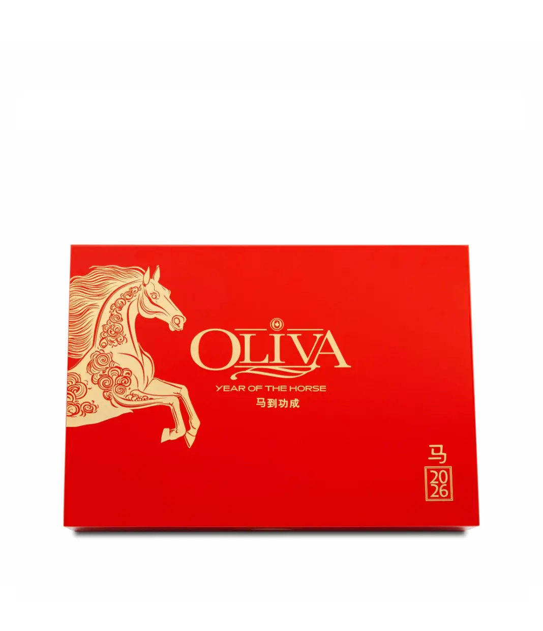 Oliva Year of the Horse 2026LE Cigar Box View 3 from AuCigars, premium Cuban cigar