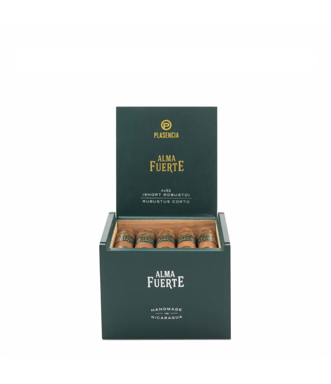Plasencia Alma Fuerte Rubustus Corto Cigar Box View 3 from AuCigars, premium Cuban cigar