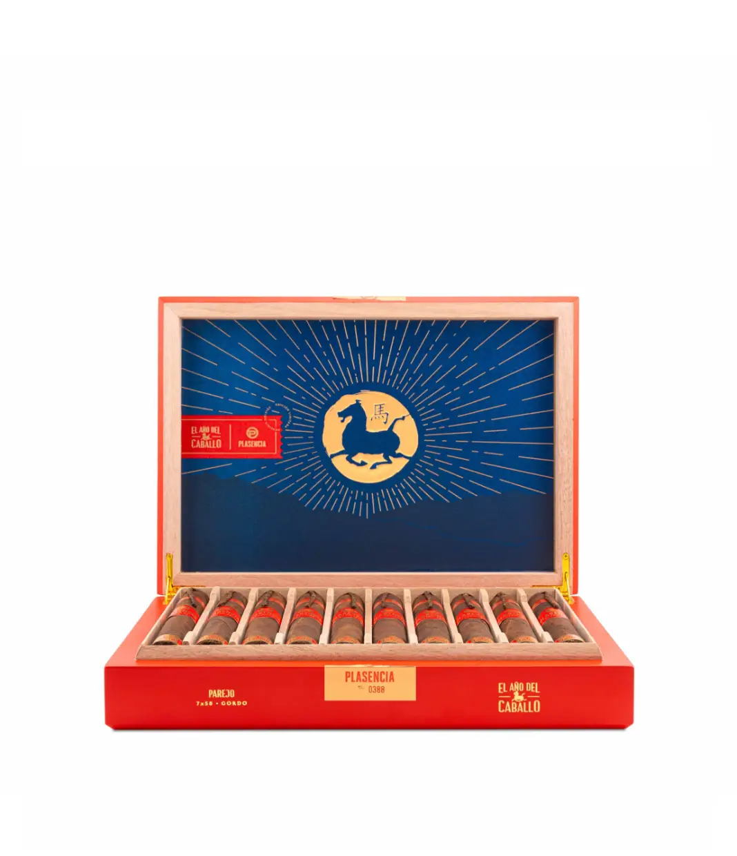 Plasencia El Ano del Caballo Year of the Horse 2026 Limited Edition Cigar Box View 2 from AuCigars, premium Cuban cigar