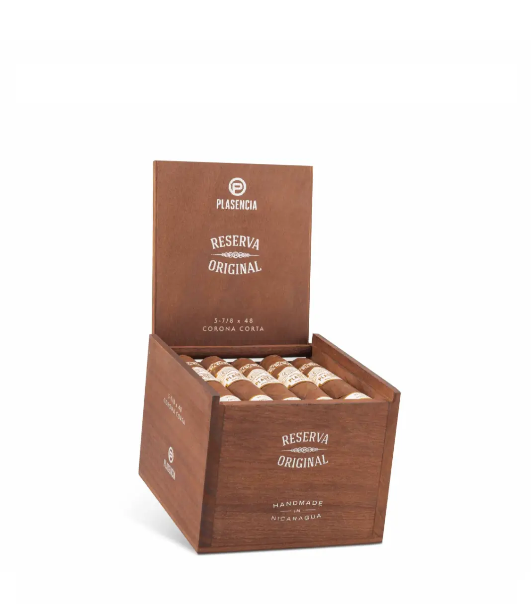 Plasencia Reserva Original Corona Corta Cigar Box of 20 close-up from AuCigars, premium Cuban cigar