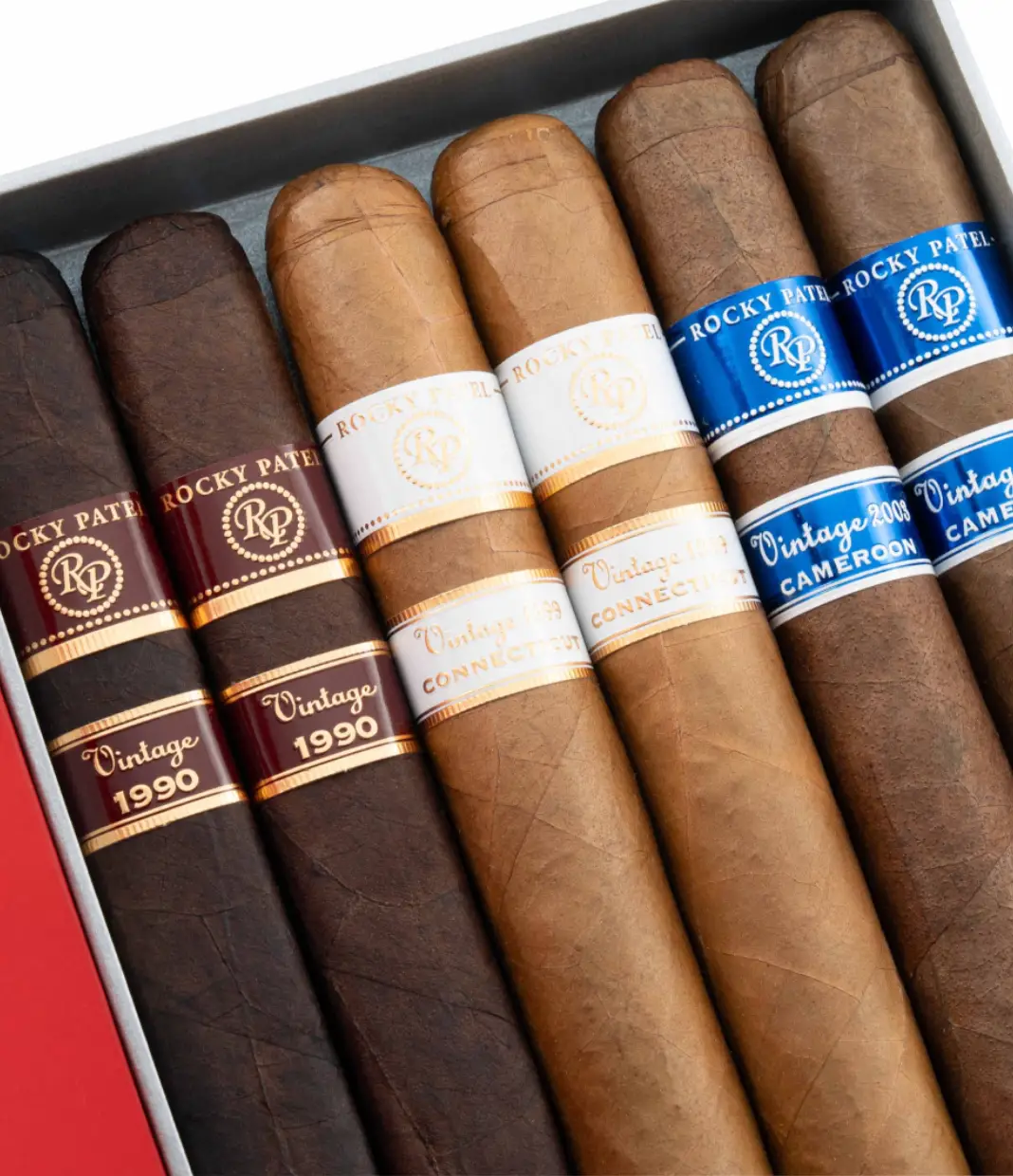 Rocky Patel Vintage Sampler Robusto Cigar Box View 4 from AuCigars, premium Cuban cigar