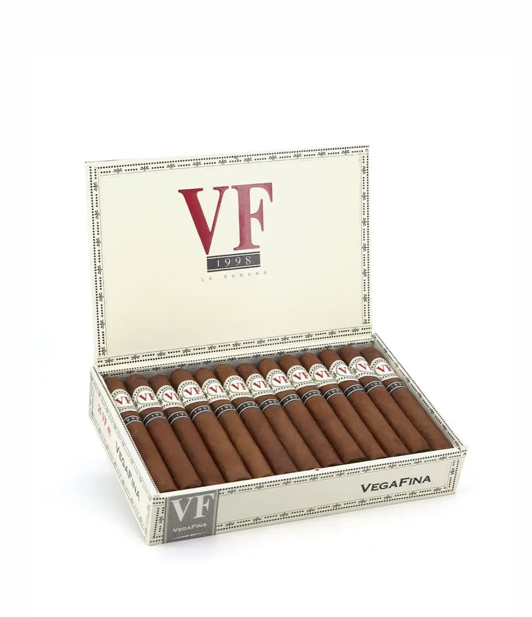 VegaFina 1998 VF 46 Cigar Box of 25 close-up from AuCigars, premium Cuban cigar