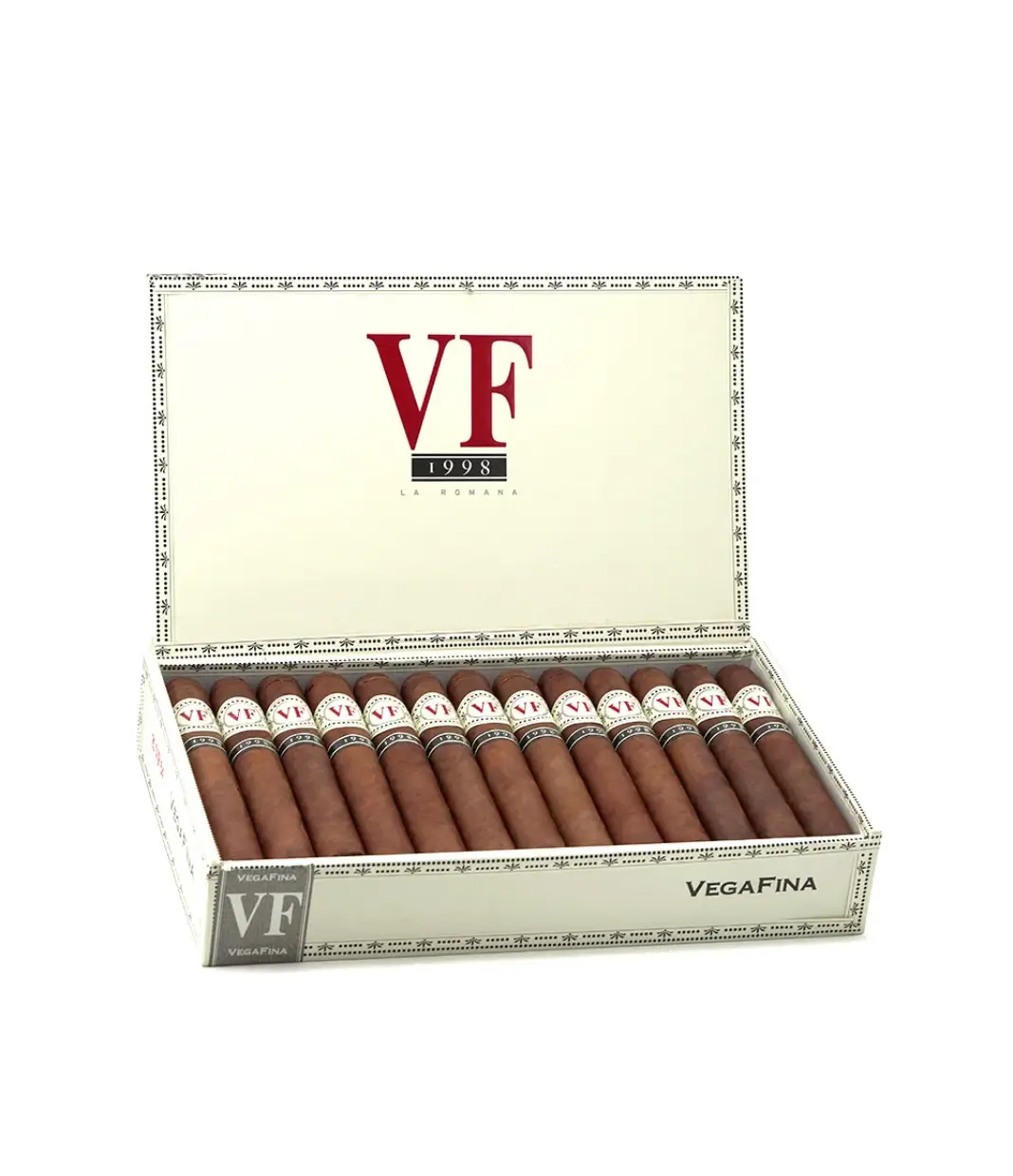 VegaFina 1998 VF 54 Cigar Box of 25 close-up from AuCigars, premium Cuban cigar