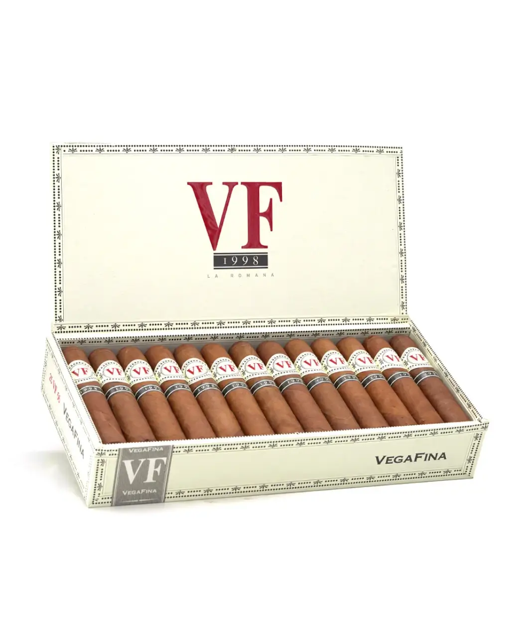 VegaFina 1998 VF 56 Cigar Box of 25 close-up from AuCigars, premium Cuban cigar