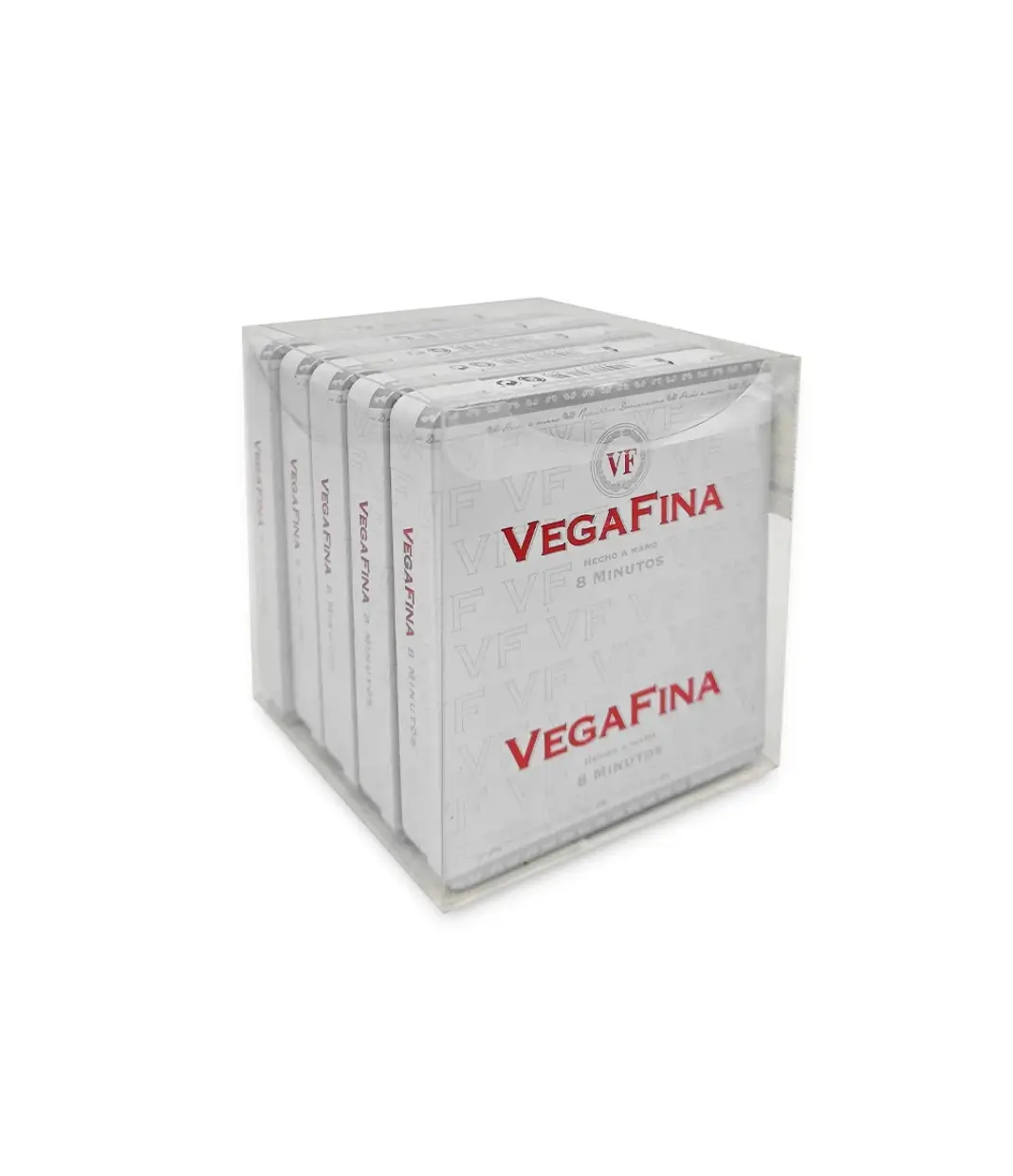 Vegafina Classic Minutos Cigar Box of 5 X 8 close-up from AuCigars, premium Cuban cigar