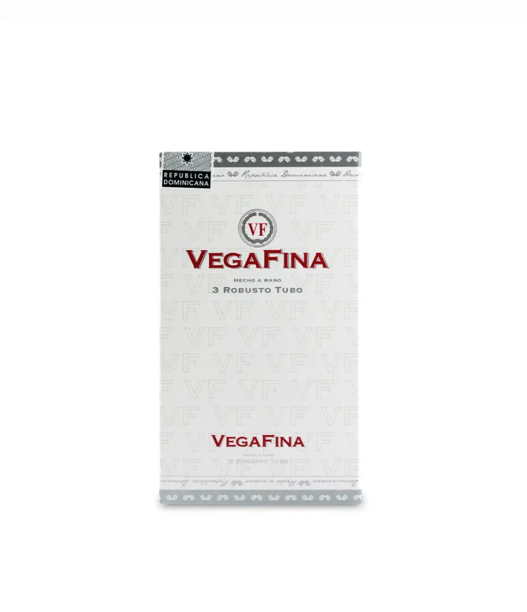 Vegafina Classic Robusto Tubo Cigar Box of 5 X 3 close-up from AuCigars, premium Cuban cigar