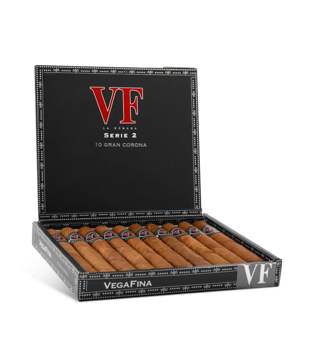 Vegafina Serie 2 Gran Corona Cigar Box of 10 close-up from AuCigars, premium Cuban cigar