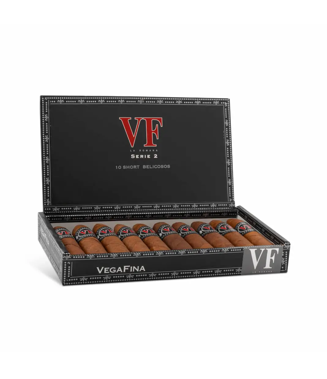 VegaFina Serie 2 Short Belicoso Cigar Box of 10 close-up from AuCigars, premium Cuban cigar
