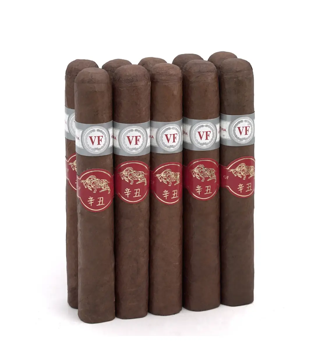 Vegafina Year Of The Ox 2021 Limited Edition Cigar Box of 2 x 5 close-up from AuCigars, premium Cuban cigar