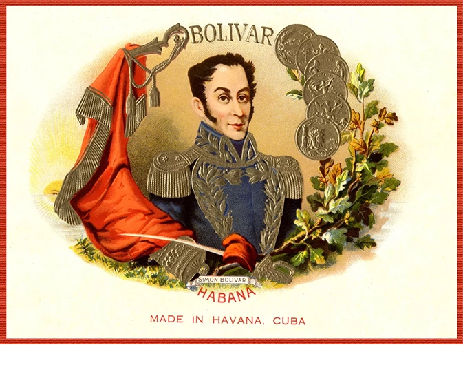 Bolivar Cuban Cigars, Made in Havana, Cuba.