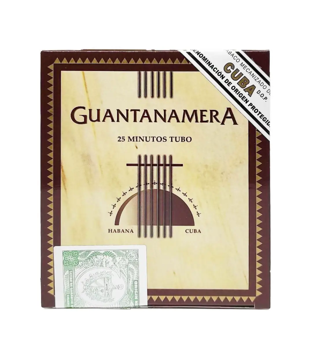 Guantanamera Minutos Tubo Box of Box of 25 X 2 from AuCigars, premium Cuban cigar.