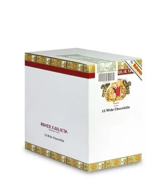 Romeo y Julieta Wide Churchills Box of 20 from AuCigars, premium Cuban cigar.