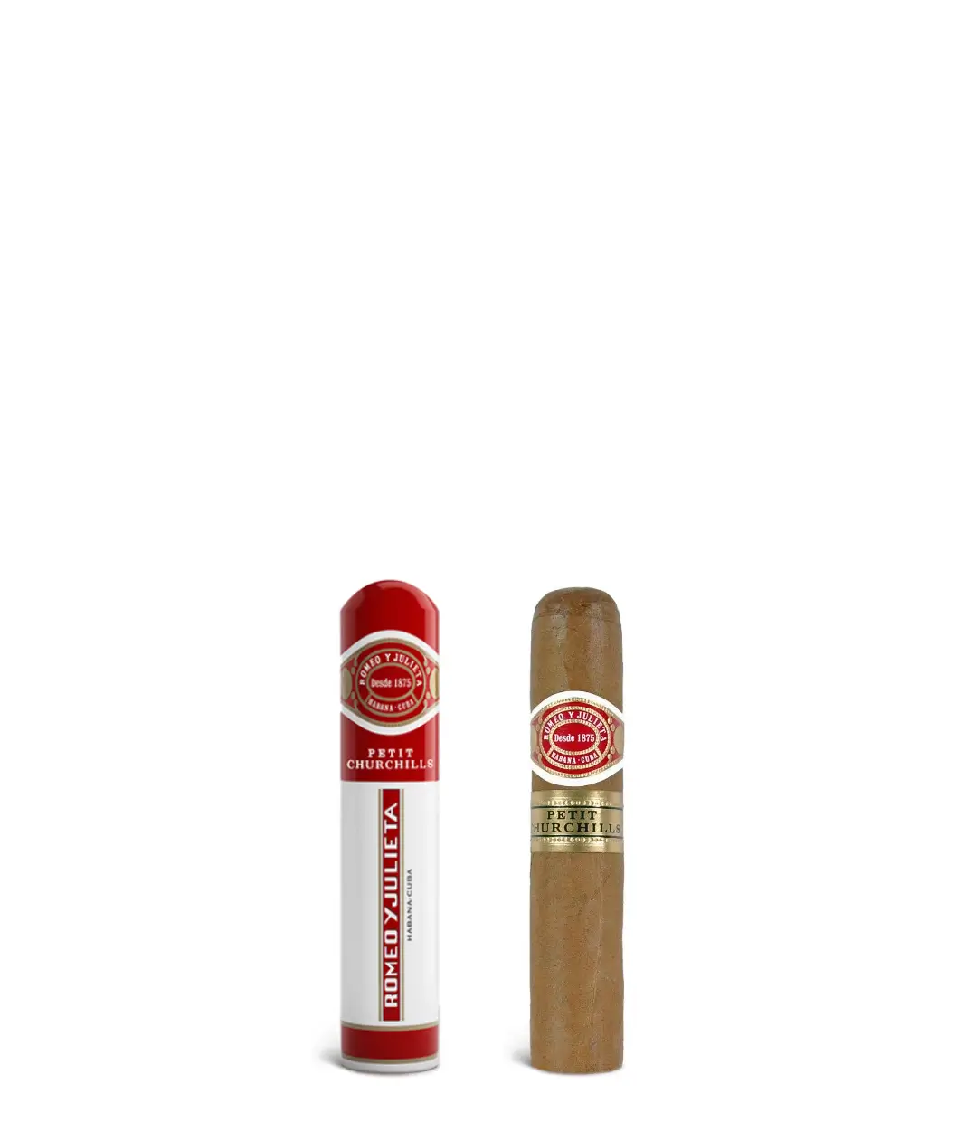 Romeo y Julieta Petit Churchills Tubos Box of 3 X 5 from AuCigars, premium Cuban cigar.