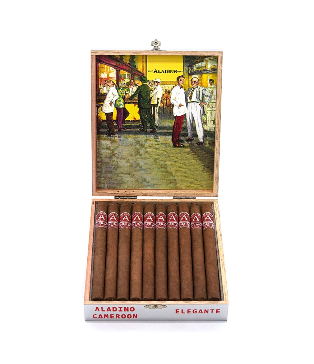 Aladino Cameroon Elegante Cigar Box View 3 from AuCigars, premium Cuban cigar