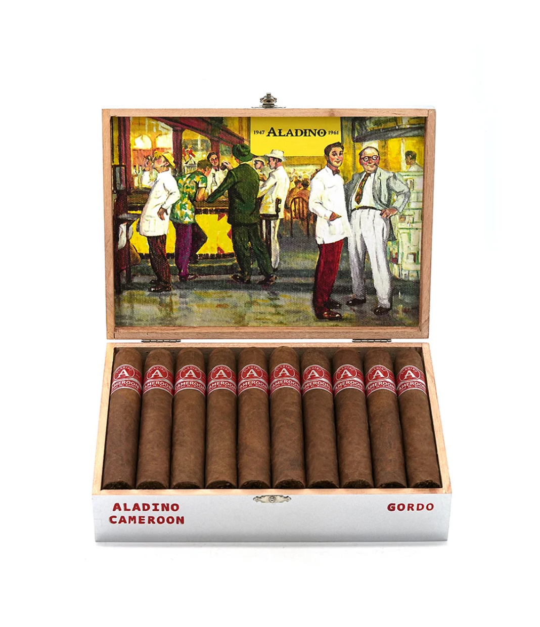 Aladino Cameroon Gordo Cigar Box View 3 from AuCigars, premium Cuban cigar