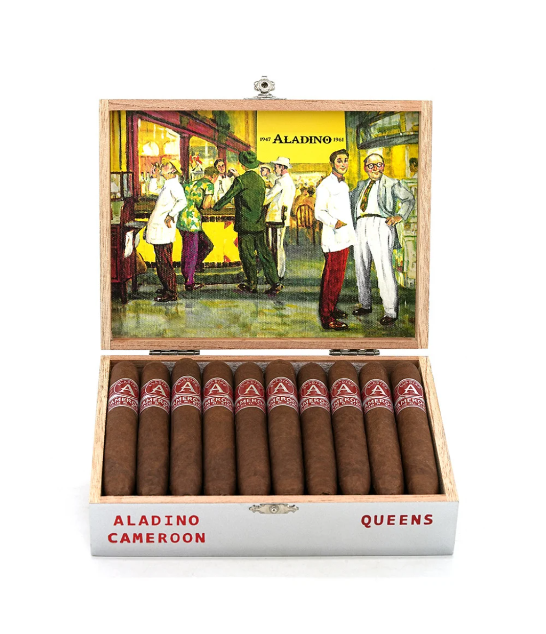 Aladino Cameroon Queens Perfecto Cigar Box View 3 from AuCigars, premium Cuban cigar
