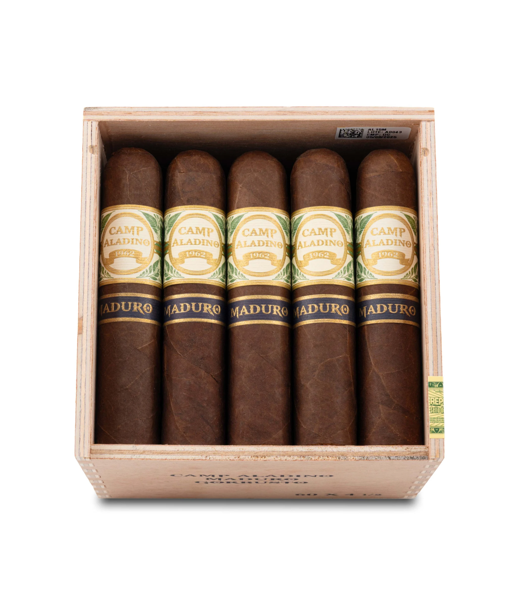 Aladino Camp Aladino Maduro Gorbusto Cigar Box View 2 from AuCigars, premium Cuban cigar