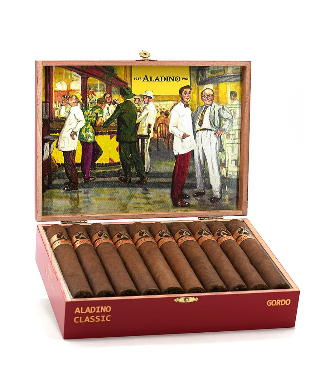 Aladino Classic Gordo Cigar Box of 20 close-up from AuCigars, premium Cuban cigar