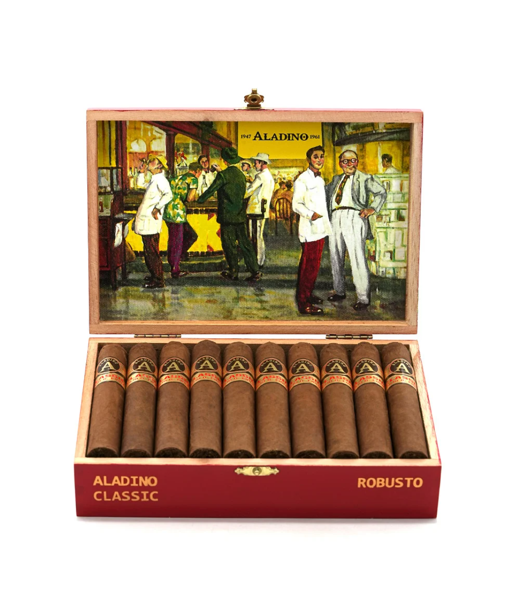 Aladino Classic Robusto Cigar Box View 3 from AuCigars, premium Cuban cigar