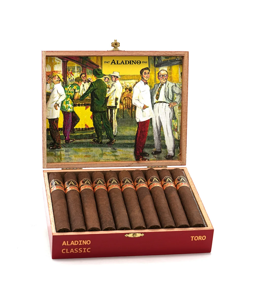 Aladino Classic Toro Cigar Box of 20 close-up from AuCigars, premium Cuban cigar
