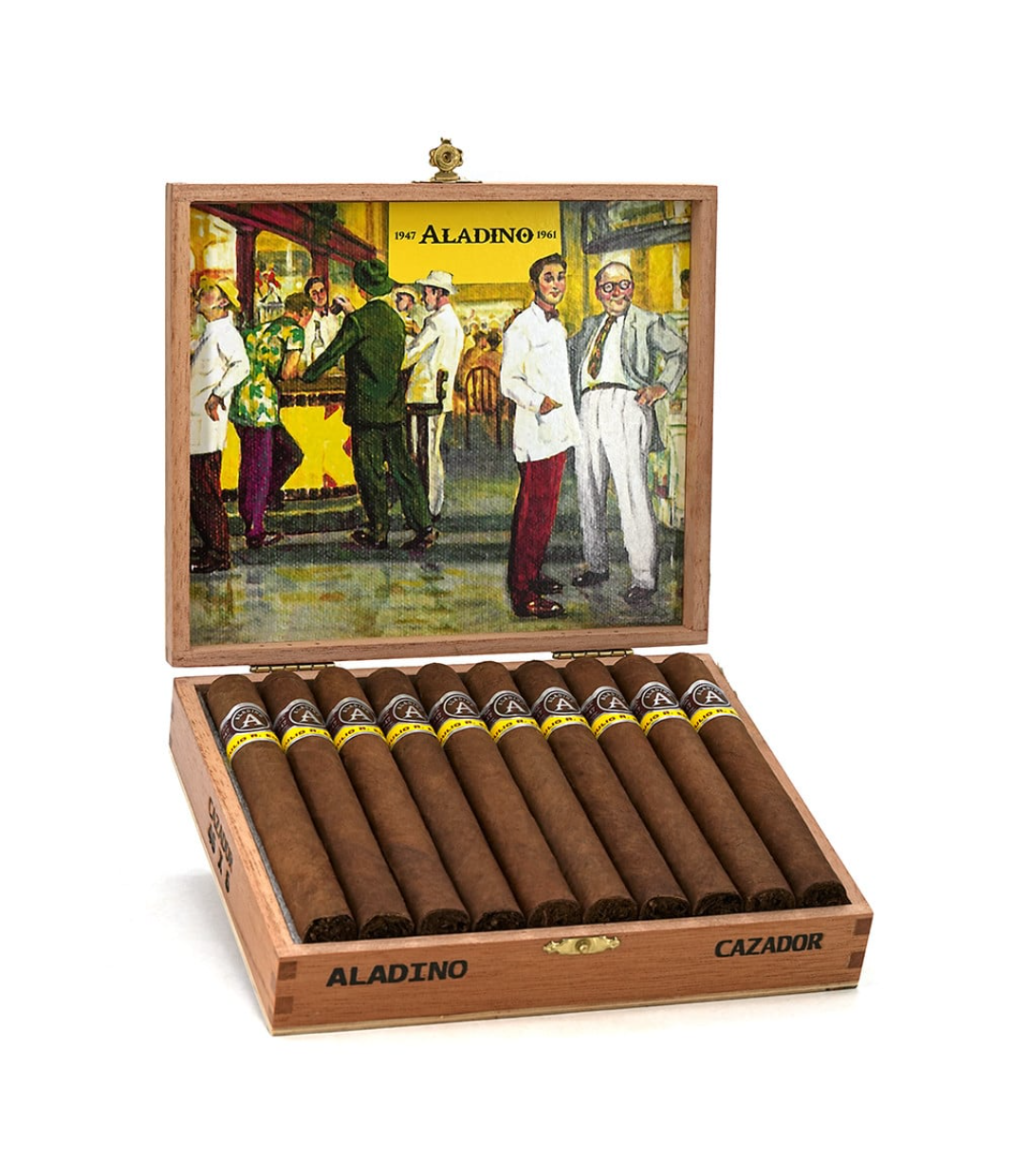 Aladino Corojo Cazador Cigar Box of 20 close-up from AuCigars, premium Cuban cigar