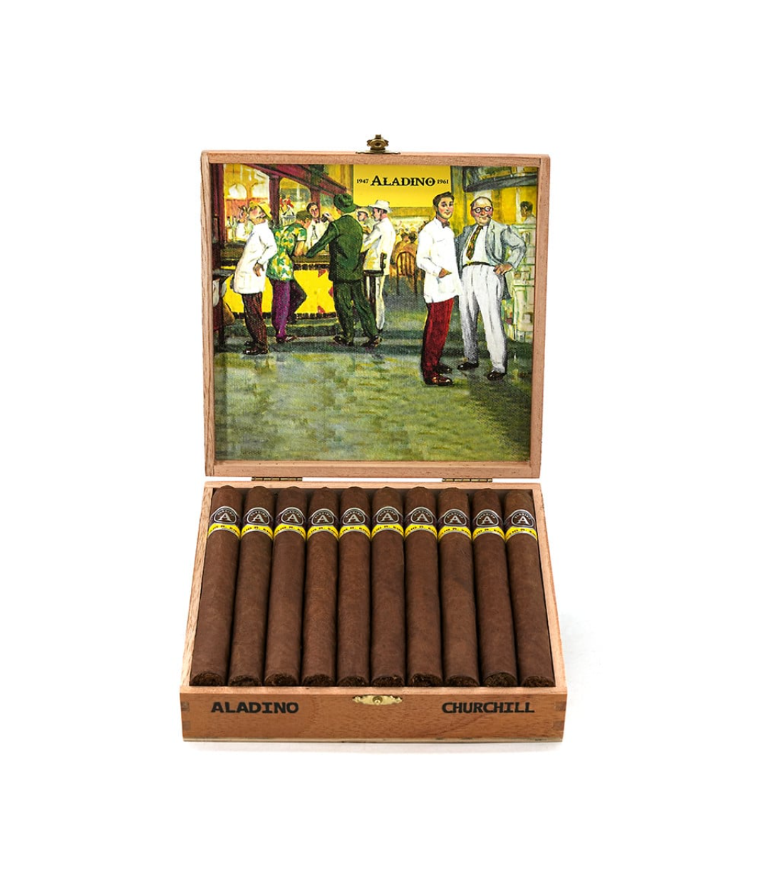 Aladino Corojo Churchill Cigar Box View 3 from AuCigars, premium Cuban cigar