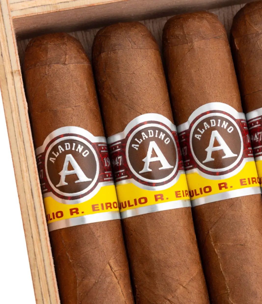 Aladino Corojo Corona Cigar Box View 4 from AuCigars, premium Cuban cigar