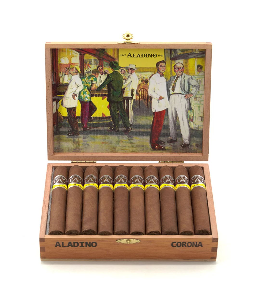 Aladino Corojo Corona Cigar Box View 3 from AuCigars, premium Cuban cigar