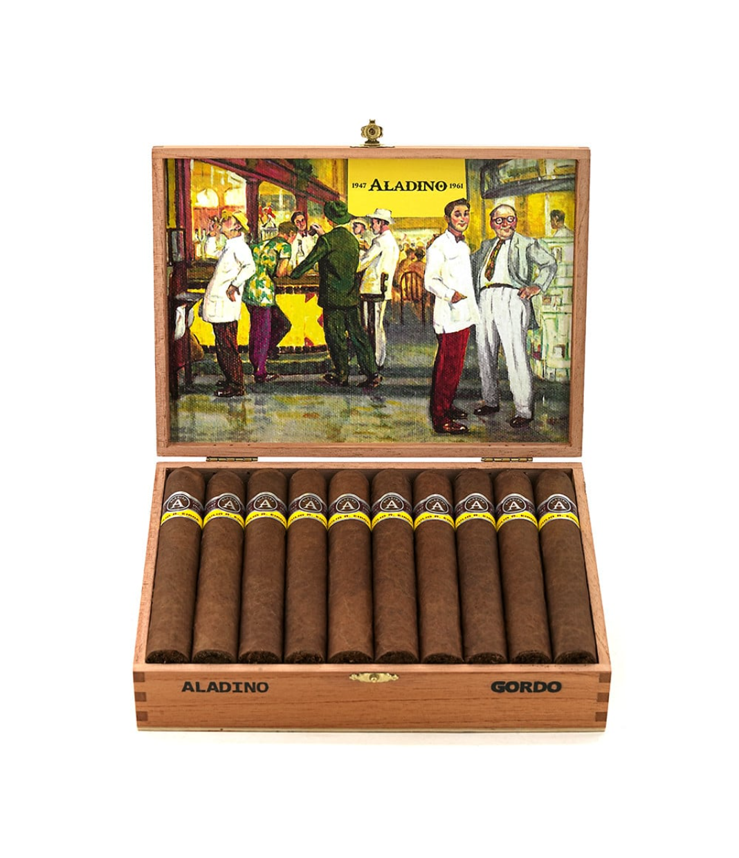 Aladino Corojo Gordo Cigar Box View 3 from AuCigars, premium Cuban cigar