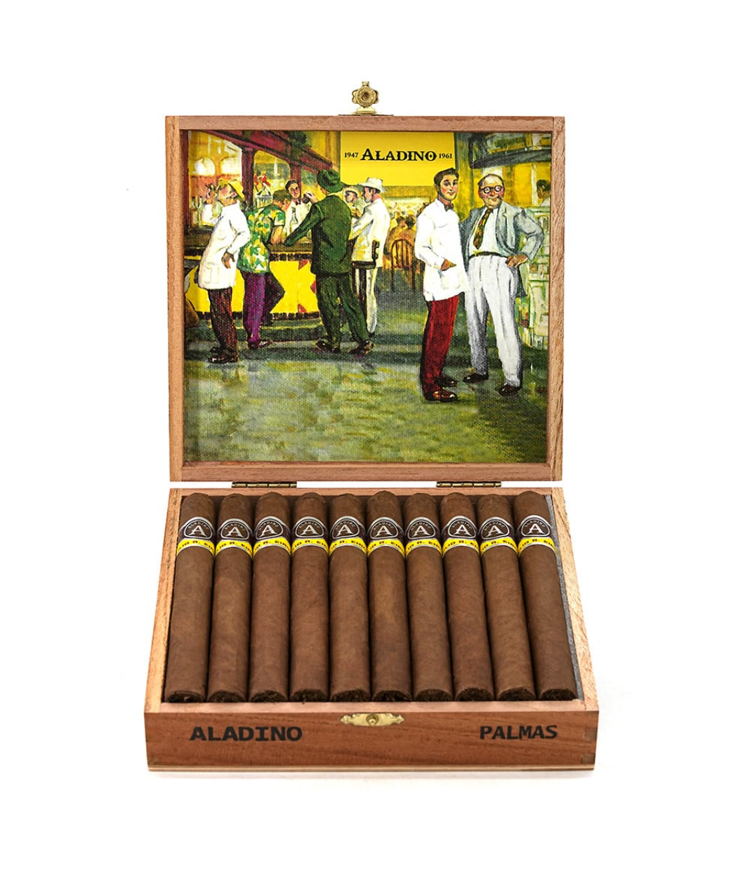 Aladino Corojo Palmas Cigar Box View 3 from AuCigars, premium Cuban cigar