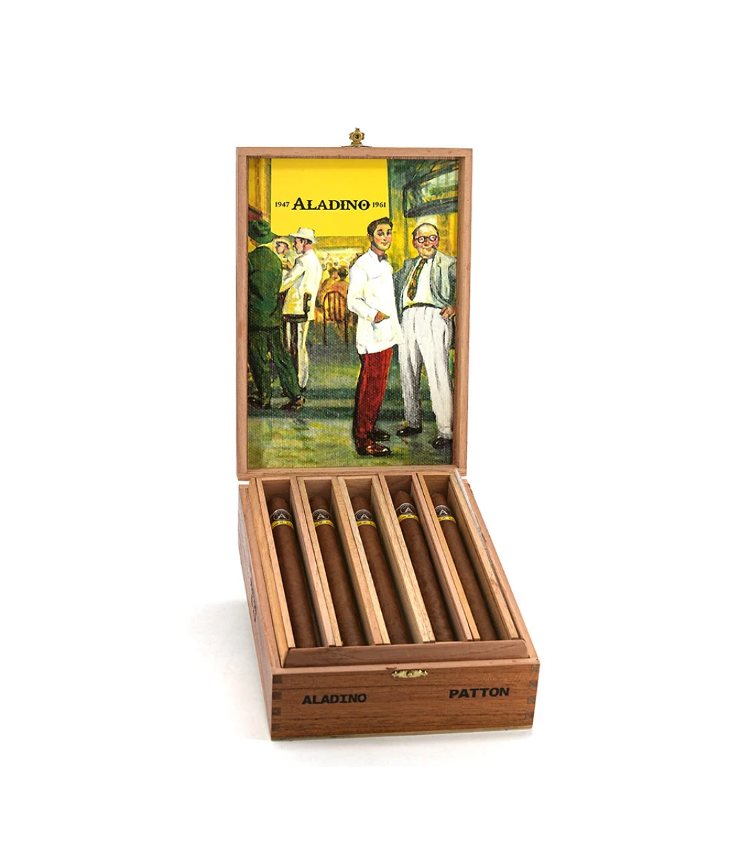 Aladino Corojo Patton Cigar Box of 10 close-up from AuCigars, premium Cuban cigar